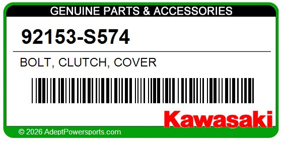 Kawasaki 92153-S574 Bolt, Clutch, Cover