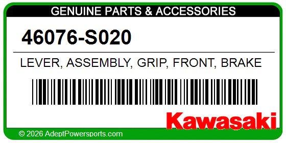 Kawasaki 46076-S020 Lever, Assembly, Grip, Front, Brake
