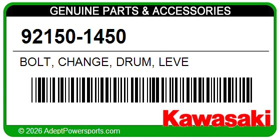 Kawasaki 92150-1450 Bolt, Change, Drum, Leve