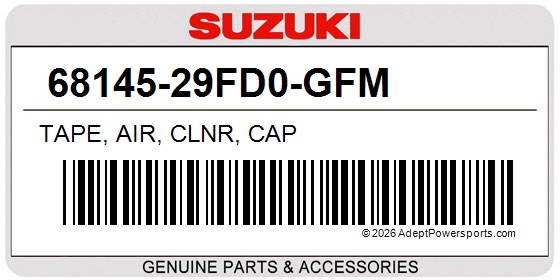 Suzuki 68145-29FD0-GFM Tape, Air, Clnr, Cap