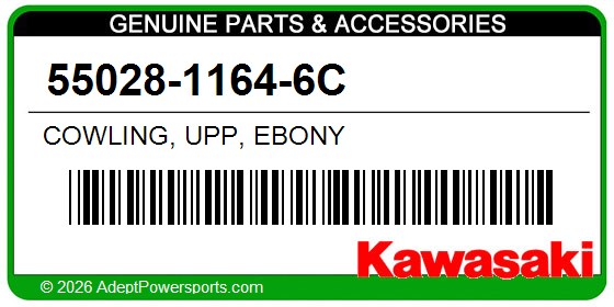 Kawasaki 55028-1164-6C Cowling, Upp, Ebony