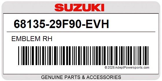 Suzuki 68135-29F90-EVH Emblem Rh