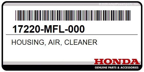 Honda 17220-MFL-000 Housing, Air, Cleaner