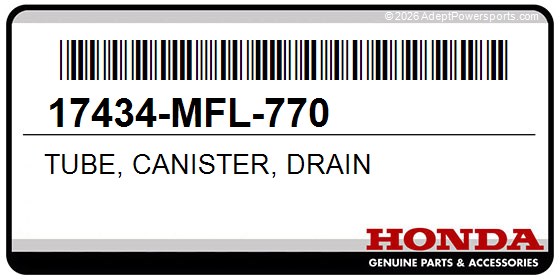Honda 17434-MFL-770 Tube, Canister, Drain