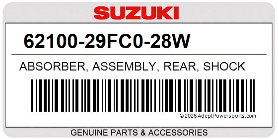 Suzuki 62100-29FC0-28W Absorber, Assembly, Rear, Shock