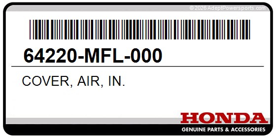 Honda 64220-MFL-000 Cover, Air, In.
