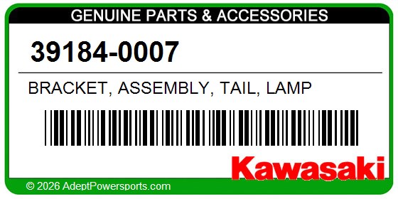 Kawasaki 39184-0007 Bracket, Assembly, Tail, Lamp