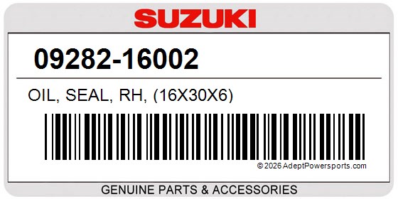 Suzuki 09282-16002 Oil, Seal, Rh, (16X30x6)