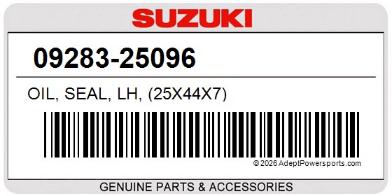 Suzuki 09283-25096 Oil, Seal, Lh, (25X44x7)
