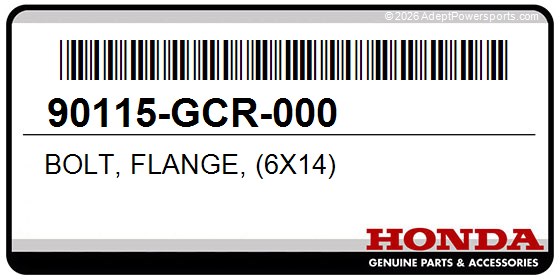 Honda 90115-GCR-000 Bolt, Flange, (6X14)