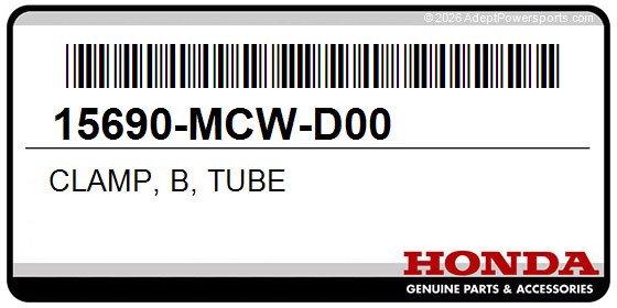 Honda 15690-MCW-D00 Clamp, B, Tube
