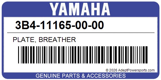 Yamaha 3B4-11165-00-00 Plate, Breather