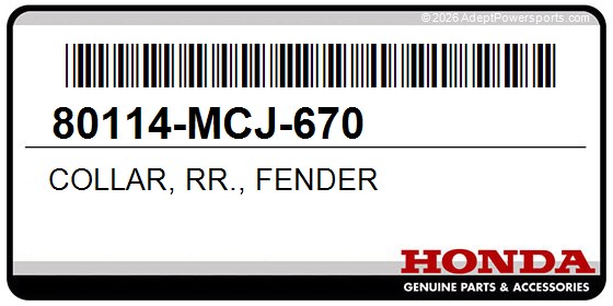 Honda 80114-MCJ-670 Collar, Rr., Fender