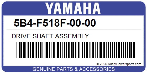 Yamaha 5B4-F518F-00-00 Drive Shaft Assembly