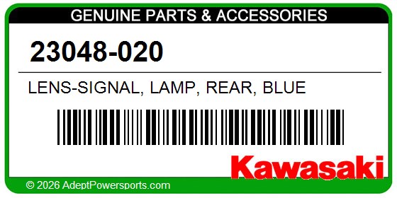 Kawasaki 23048-020 Lens-Signal, Lamp, Rear, Blue