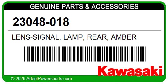 Kawasaki 23048-018 Lens-Signal, Lamp, Rear, Amber