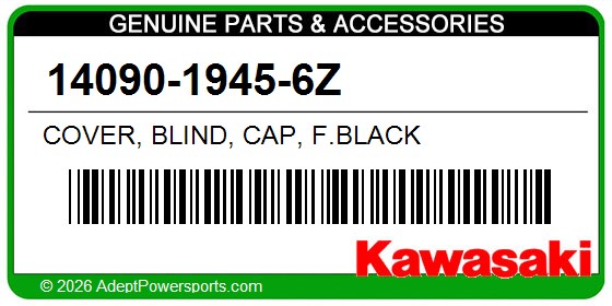 Kawasaki 14090-1945-6Z Cover, Blind, Cap, F.Black
