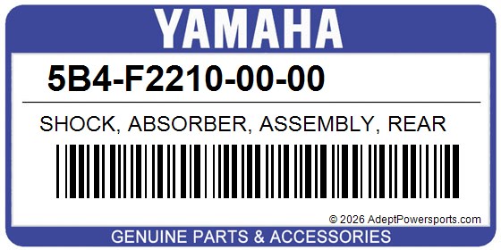 Yamaha 5B4-F2210-00-00 Shock, Absorber, Assembly, Rear