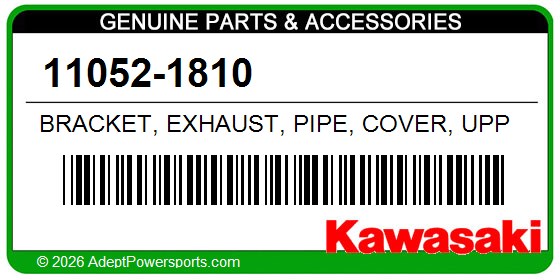 Kawasaki 11052-1810 Bracket, Exhaust, Pipe, Cover, Upp