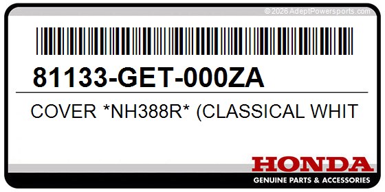Honda 81133-GET-000ZA Cover *Nh388r* (Classical White-R)