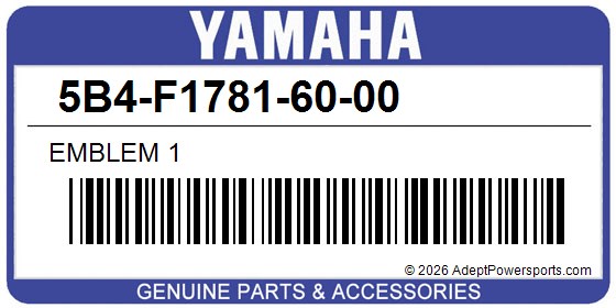 Yamaha 5B4-F1781-60-00 Emblem 1