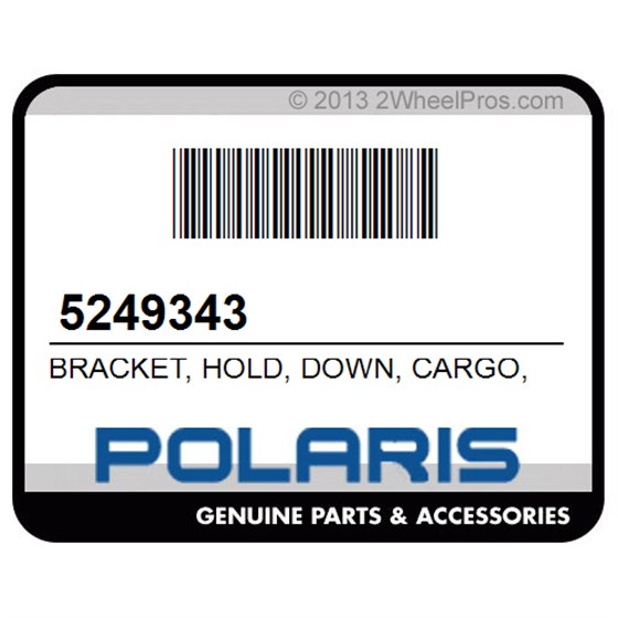 Polaris 5249343 Bracket, Hold, Down, Cargo, Rod