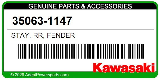 Kawasaki 35063-1147 Stay, Rr, Fender