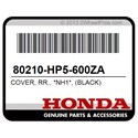 Honda 80210-HP5-600ZA Cover, Rr., *Nh1*, (Black)