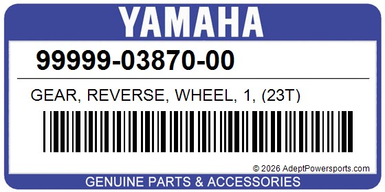 Yamaha 99999-03870-00 Gear, Reverse, Wheel, 1, (23T)