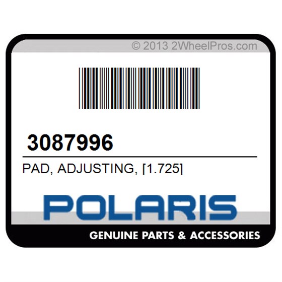 Polaris 3087996 Pad, Adjusting, [1.725]