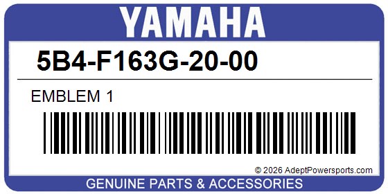 Yamaha 5B4-F163G-20-00 Emblem 1