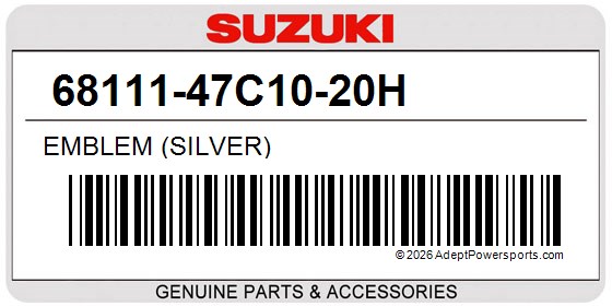 Suzuki 68111-47C10-20H Emblem (Silver)