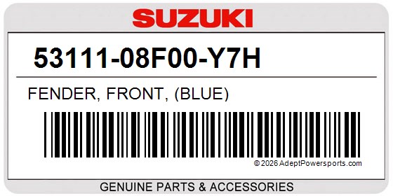 Suzuki 53111-08F00-Y7H Fender, Front, (Blue)