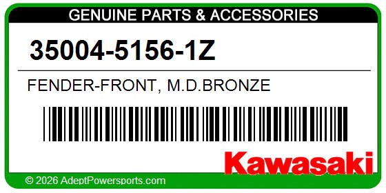 Kawasaki 35004-5156-1Z Fender-Front, M.D.Bronze