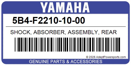 Yamaha 5B4-F2210-10-00 Shock, Absorber, Assembly, Rear