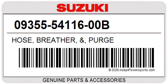 Suzuki 09355-54116-00B Hose, Breather, &, Purge