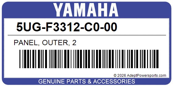 Yamaha 5UG-F3312-C0-00 Panel, Outer, 2