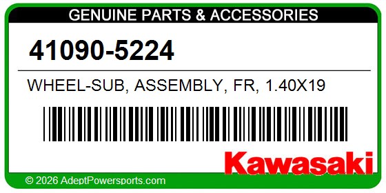 Kawasaki 41090-5224 Wheel-Sub, Assembly, Fr, 1.40X19