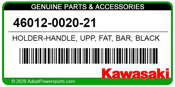 Kawasaki 46012-0020-21 Holder-Handle, Upp, Fat, Bar, Black