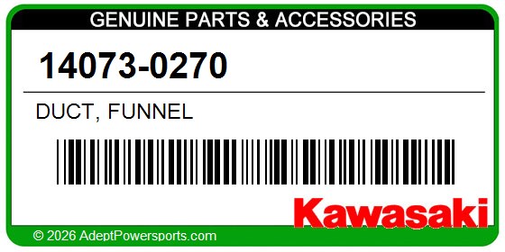 Kawasaki 14073-0270 Duct, Funnel