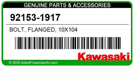 Kawasaki 92153-1917 Bolt, Flanged, 10X104