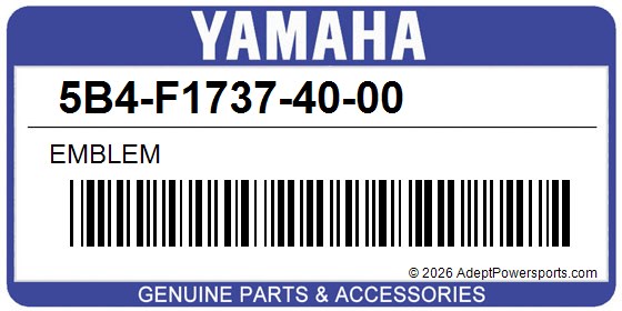 Yamaha 5B4-F1737-40-00 Emblem