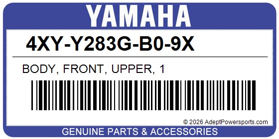 Yamaha 4XY-Y283G-B0-9X Body, Front, Upper, 1