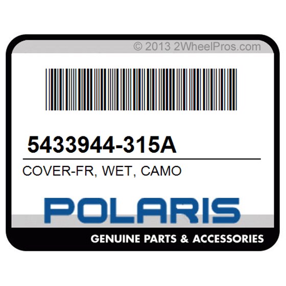 Polaris 5433944-315A Cover-Fr, Wet, Camo