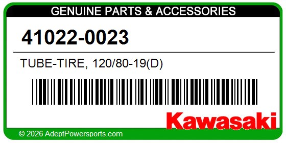 Kawasaki 41022-0023 Tube-Tire, 120/80-19(D)