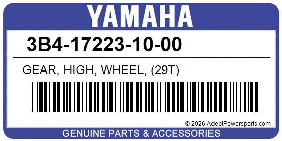 Yamaha 3B4-17223-10-00 Gear, High, Wheel, (29T)