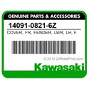 Kawasaki 14091-0821-6Z Cover, Fr, Fender, Lwr, Lh, F.Black