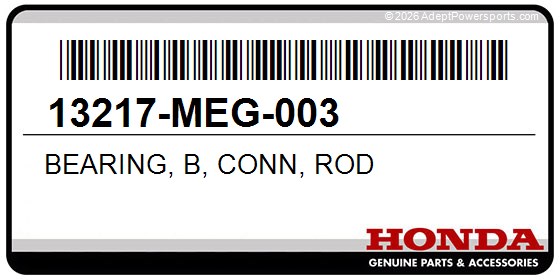 Honda 13217-MEG-003 Bearing, B, Conn, Rod