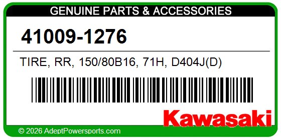 Kawasaki 41009-1276 Tire, Rr, 150/80B16, 71H, D404j(D)