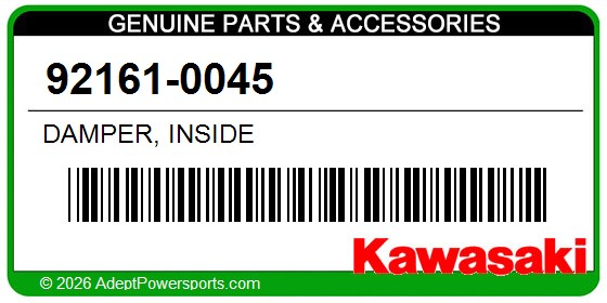 Kawasaki 92161-0045 Damper, Inside